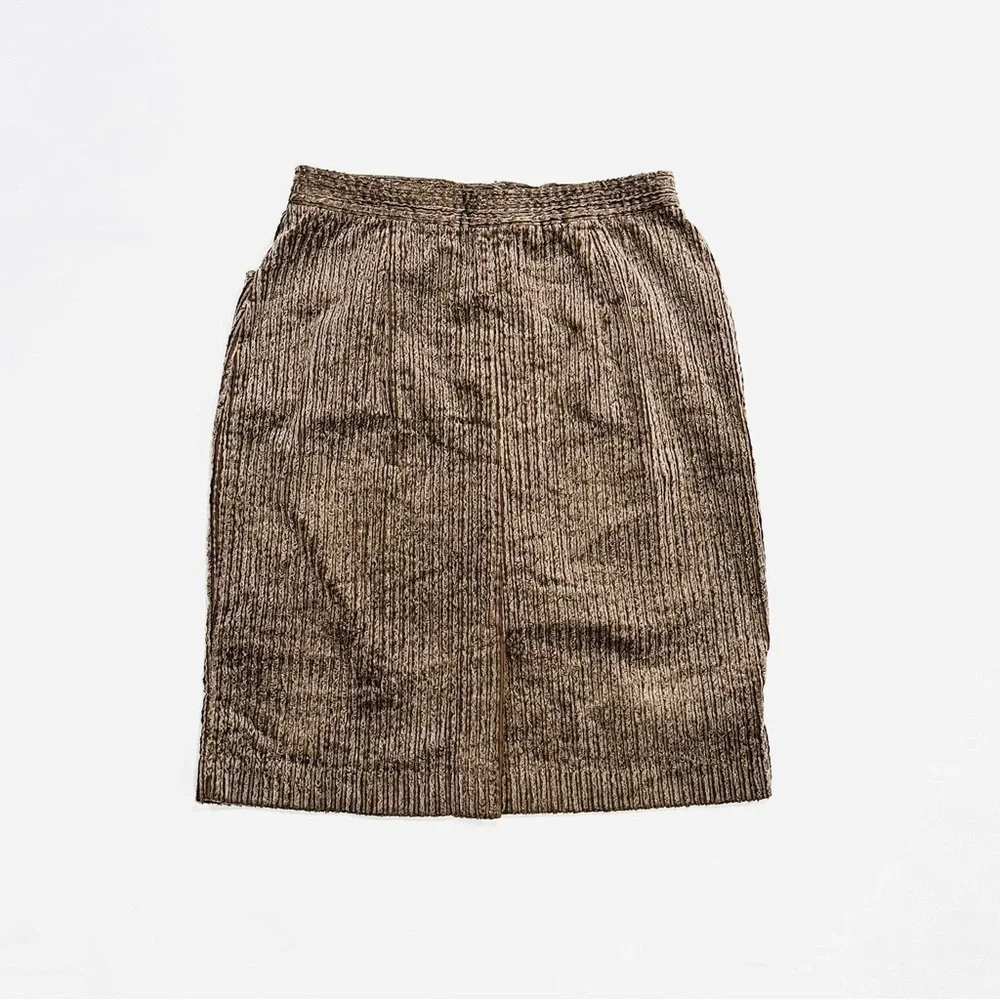 Vintage BFA Classics Brown Corduroy Broad Wale Midi Skirt - Picture 8 of 8